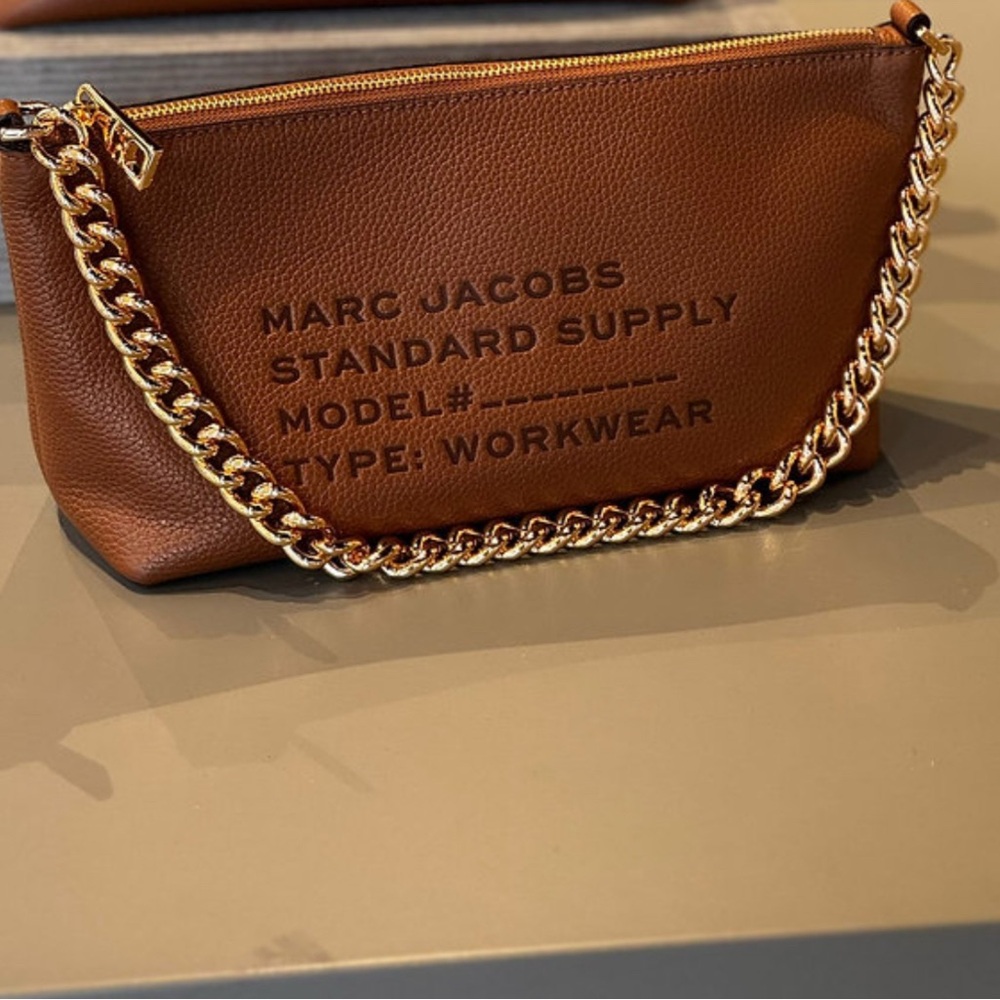 Marc Jacobs Brown Crossbody Bag with Gold Chain